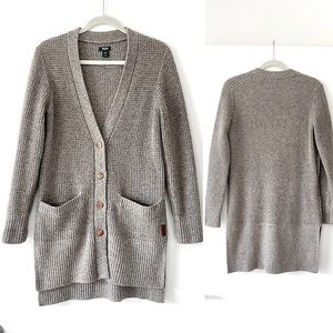 NWOT Roots Long Wool Waffle Knit Cardigan